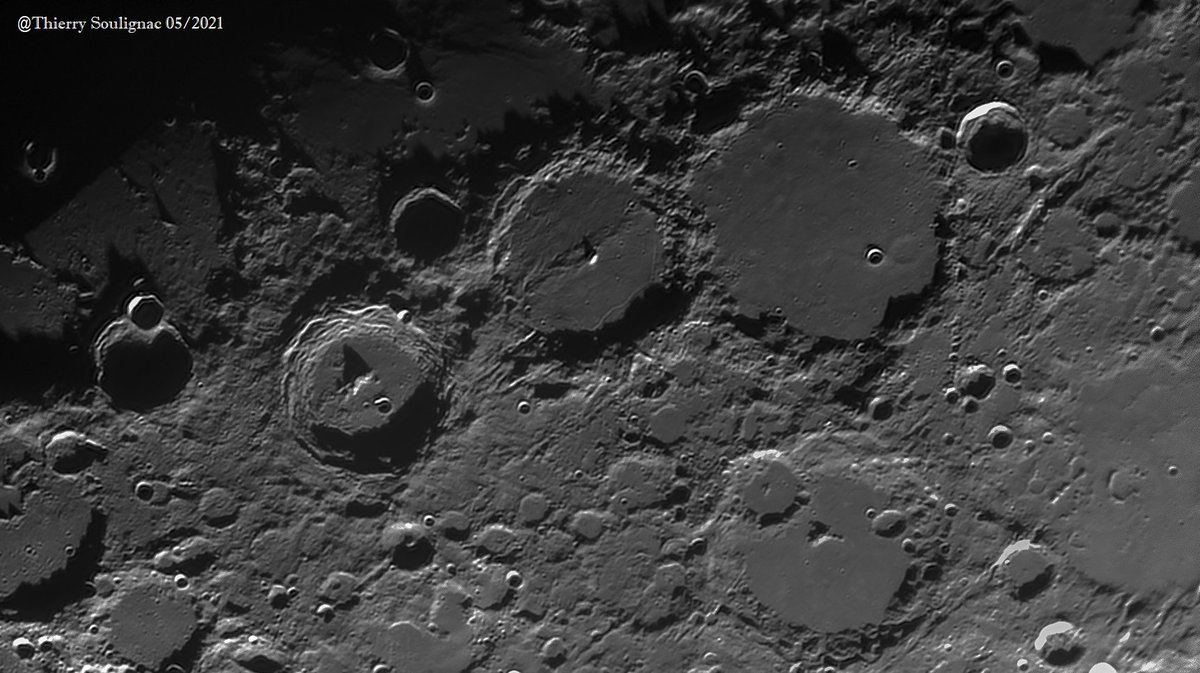 h_dupuis_'s tweet photo. Par Thierry Soulignac depuis le @PicduMidi le 19 mai 2021.

Les cratères de la Lune : Ptolemaeus (diam 154km prof 2400m), Alphonsus (diam 118km prof 2730m), Arzachel (diam 98km prof 3610m) et Albategnius (diam 136km prof 3900m).

#picdumidi #moon #lune https://t.co/GzMvtjfi7F