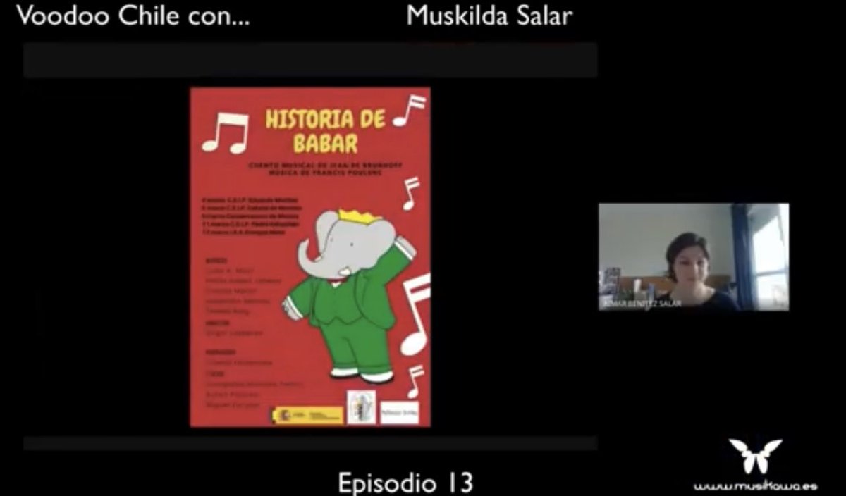 musikawa's tweet photo. Ya está disponible el programa 13 de #voodoochilecon Muskilda Salar @cpmjerez en el que da a conocer proyectos de #enseñanzasartísticas Si quieres su trabajo de #edmusical en los #conservatoriosdemúsica no te pierdas el programa #proyectosmusicales #babar

https://t.co/nprKErkS36 https://t.co/9Rtf2I1o7P