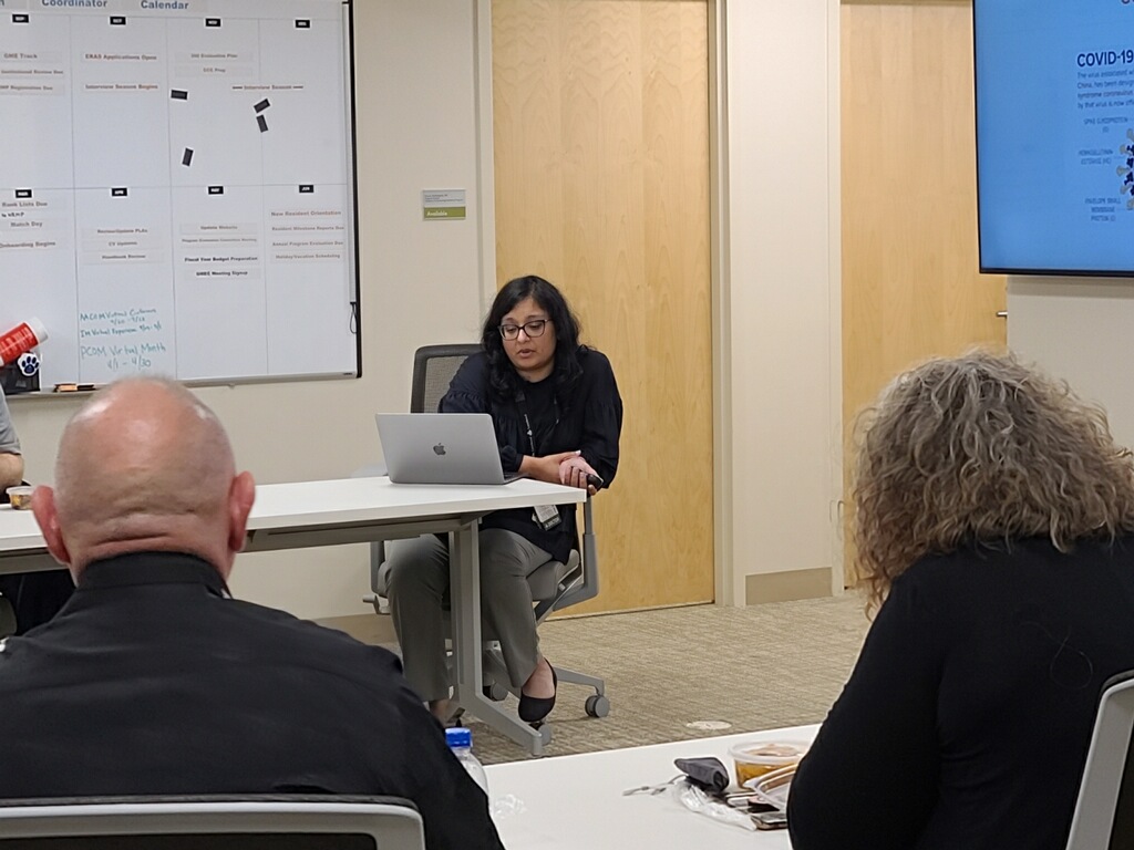 ngmcgme's tweet photo. #NGMCGME Lunch & Learns during Mental Health Awareness Month are a great way to educate and bring awareness. Dr. Siddiqui presented to the GME staff on Mental Health in Children & Adolescents during COVID-19, and Kaleigh Holmes presented at Good News Clinic on Antipsychotics. https://t.co/D5g2baw5BY