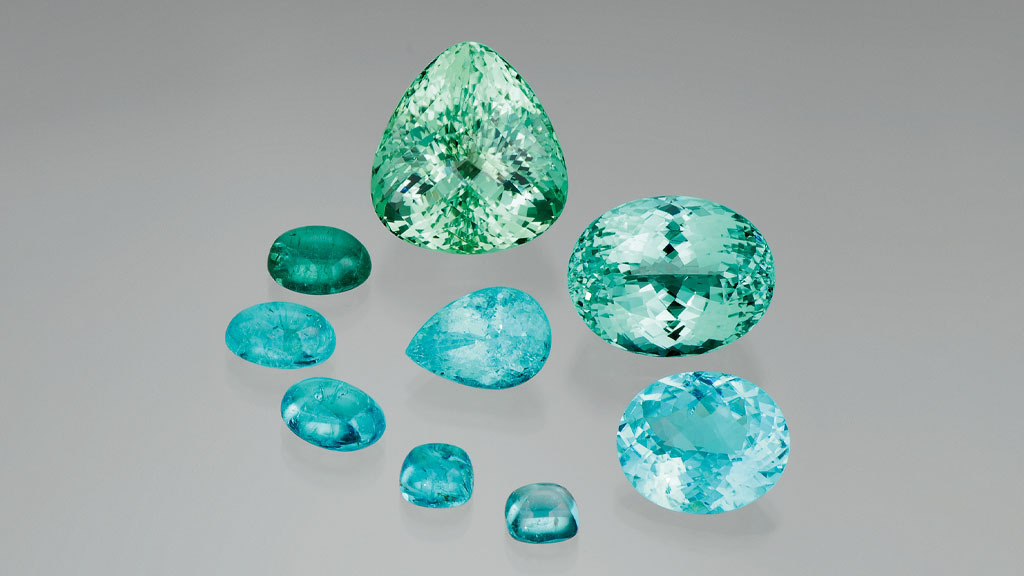 Paraíba Tourmaline from Brazil, Nigeria and Mozambique. 