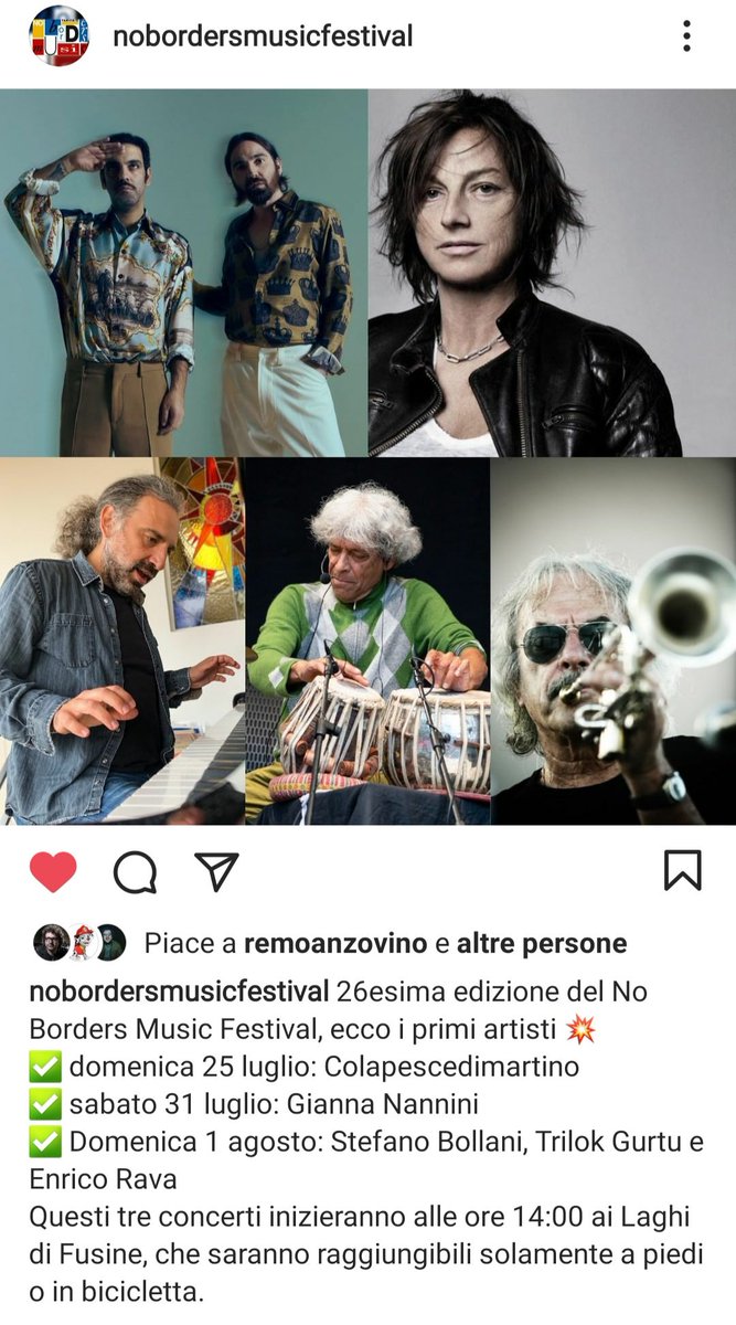 Ieri, in occasione della Giornata Mondiale della Diversità Culturale per il Dialogo e lo Sviluppo, da sempre uno dei nostri temi portanti, abbiamo annunciato i primi tre concerti della nuova edizione #NoBorders2021 e siamo molto felici. Ci vediamo in quota a fine luglio!