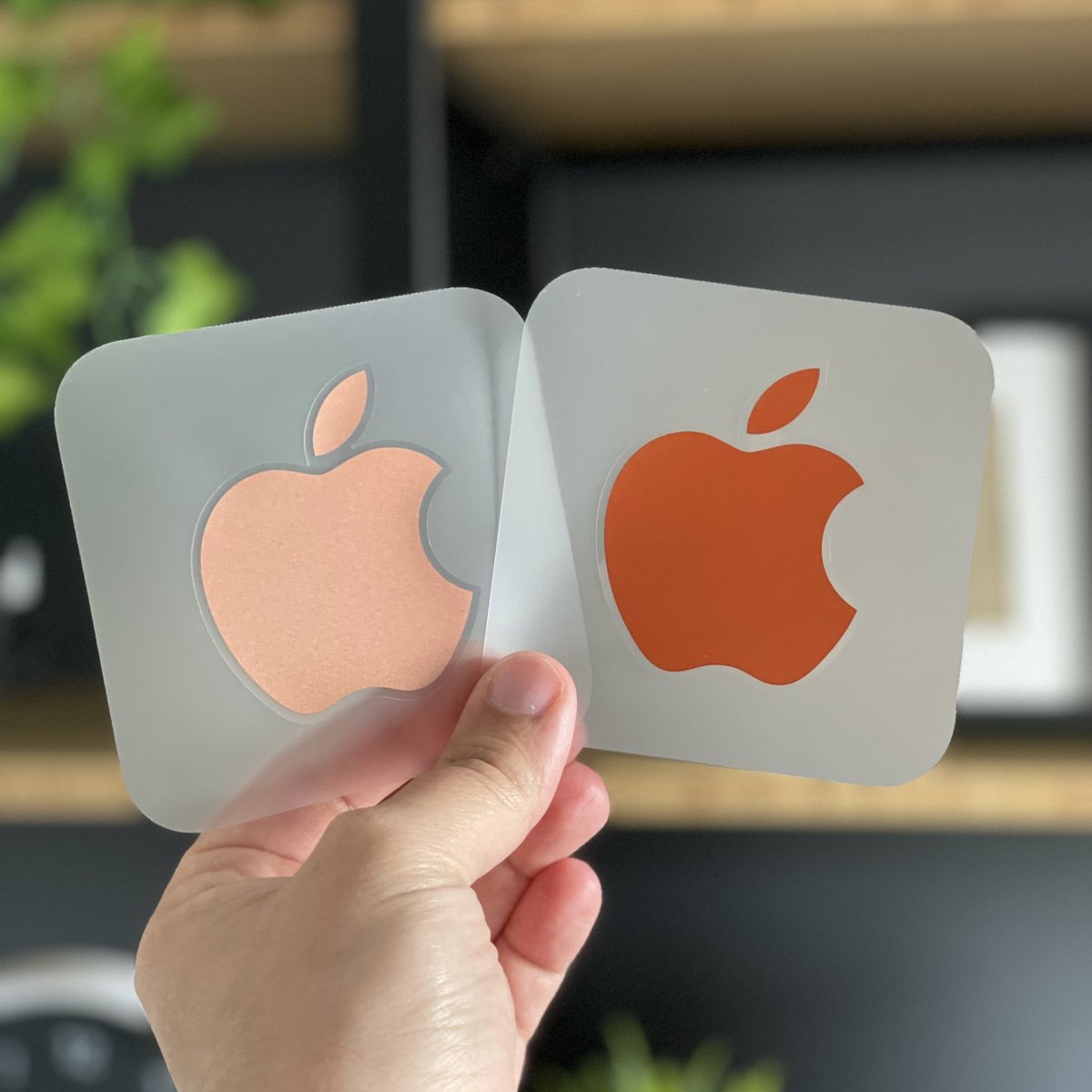 MacRumors's tweet image. Orange stickers. #iMac