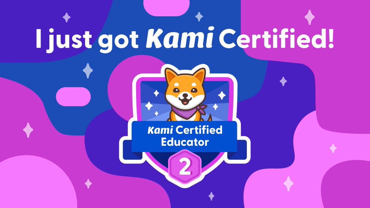 E_live2learn's tweet photo. Silly COVID kept me from continuing my Kami Hero certification, but I'm still Kami Certified and ready to keep learning! @usekamiapp #KamiforSchools #KamiCertified https://t.co/l6nBY8M7l9