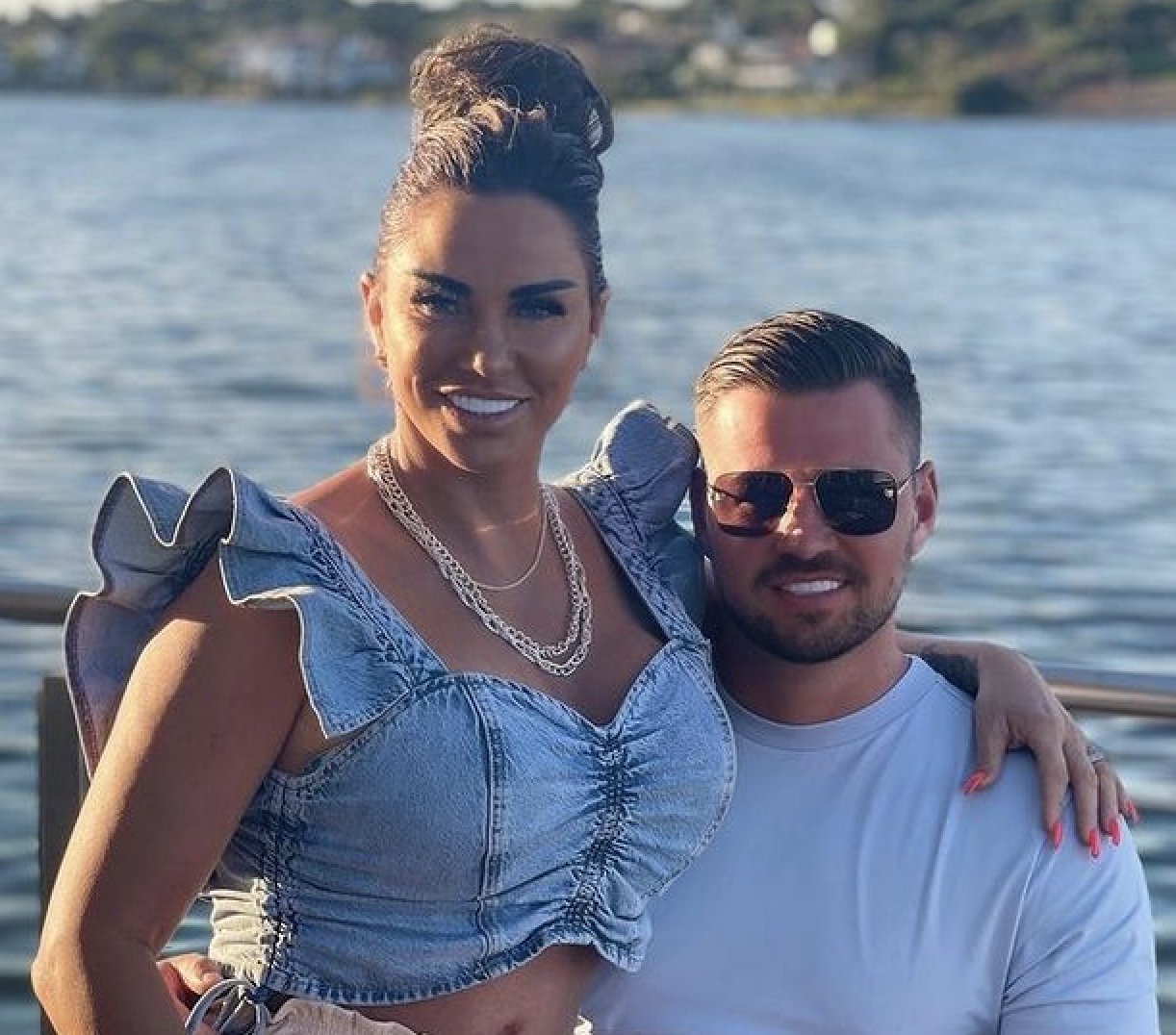 Katie Price wished happy birthday by fiancé Carl Woods with unrecognisable snap
 