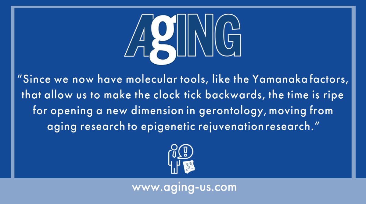 AgingJrnl's tweet photo. Aging's Top-Performing paper this week: "Aging and rejuvenation - a modular epigenome model" https://t.co/064oq4OklZ #epigenome #HorvathsClock #epigeneticclock #aging #longevity #MedEd https://t.co/NQ4rMctrAq
