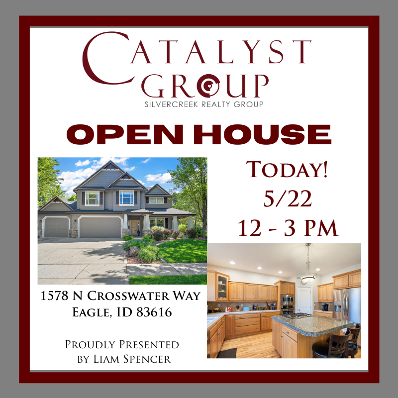 CatalystIdaho's tweet photo. Open House at 1578 N Crosswater Way Eagle, ID 83616! 
Join us today, 5/22 from 12 - 3PM, and tour this amazing home.

Questions?
(208)373-1073 https://t.co/MdDkhwvICo