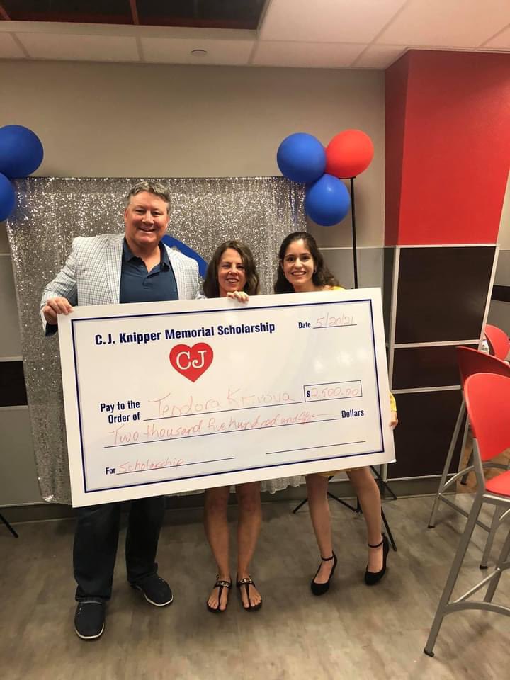 Congratulations to our ‘21 CJ Knipper Memorial Scholarship recipients, Rachel Connolly, Mathew Chacko &amp; Teodora Kisvoya! Combined these students received $7,500 in CJ’s honor &amp;memory! Each year,outstanding GHS DECA members have the opportunity to earn this scholarship! #gcisdcte