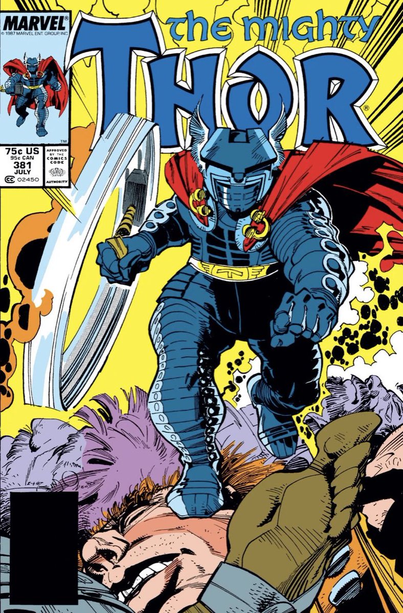 dano_cosmic's tweet photo. Love this cover. Print cover vs. remastered colored cover (#SteveOliff/#Olyoptics) in the #omnibus.
✨
#MightyThor #381 (Vol. 1, 1987)
✨
Cover by #WaltSimonson
✨
#Thor #Destroyer #Marvel #MarvelComics #MarvelCosmic https://t.co/523OAOsriU