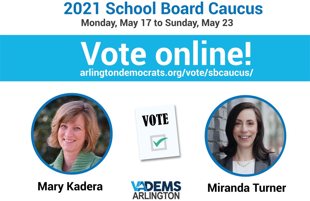 arlingtondems's tweet photo. Democrat in Arlington? You've got 35 hours left to vote online in our school board caucus! Find info about the candidates and the link to vote here: https://t.co/C9T6qcCwg5 https://t.co/QK2jtw242F