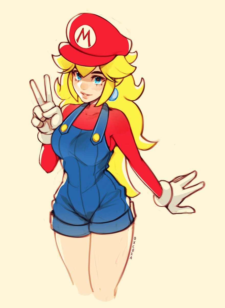 I’m really tempted to make a Daisy/Luigi version of this 😝 

Peach dressed in Mario’s outfit ❤️💙💛 It’sa me, Peach!

#princesstoadstool