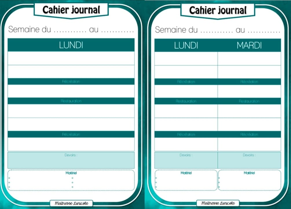 Maîtresse Lunicole on X: "Nouvelle version de mon cahier journal disponible  ! Cette nouvelle mise en page est assortie à celle de mon carnet de bord  2021-2022 😁 ⬇️ https://t.co/CvAIoA7MQ1 https://t.co/ppSGrvmMQX" /