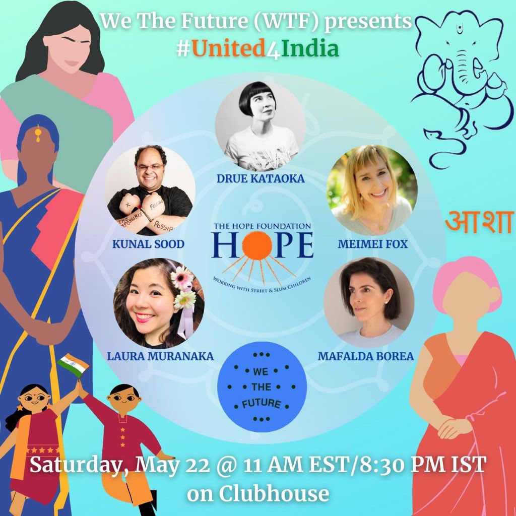 Today we are fundraising for #India on <a href="/Clubhouse/">Clubhouse</a> w/ these superstars 👉 @MeiMeiFox <a href="/AlexandraMysoor/">Alexandra Mysoor</a> <a href="/missturcs/">Jessica Turco</a> <a href="/LauraMuranaka/">Laura Muranaka</a> <a href="/KunalSood/">Kunal Sood</a> <a href="/arjita_sethi/">Arjita Sethi</a> <a href="/itswasimahmed/">Wasim Ahmed</a> @JennGlamCo @iamradhikav <a href="/rickykej/">Ricky Kej</a> <a href="/iamaxelm/">axelmansoor.eth</a> <a href="/jamescitron/">James Citron</a> <a href="/GinaBelafonte/">Gina Belafonte</a> #CHUnited4India <a href="/SoccorsoAndrea/">Andrea Soccorso</a>
Join us!