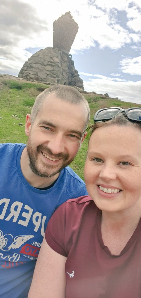 ladyk300's tweet photo. Dumyat with Derek and the dog https://t.co/pMCUmjxAXn