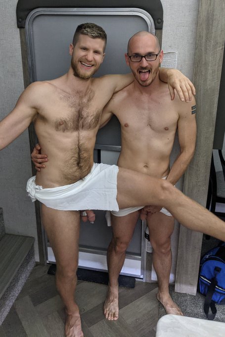 Our last minute toga outfits during Bartlett Lake Bash #gays #gaycock #gayhairy #gayexhibitionist #gayotter