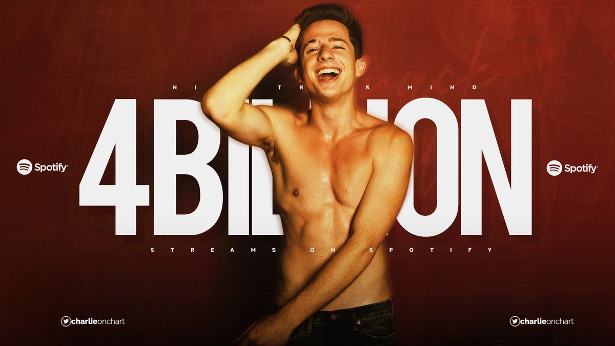 CharlieOnChart's tweet image. .@CharliePuth’s “Nine Track Mind (Deluxe Edition)” has reached 4 BILLION streams on Spotify. It’s his first album to achieve this.