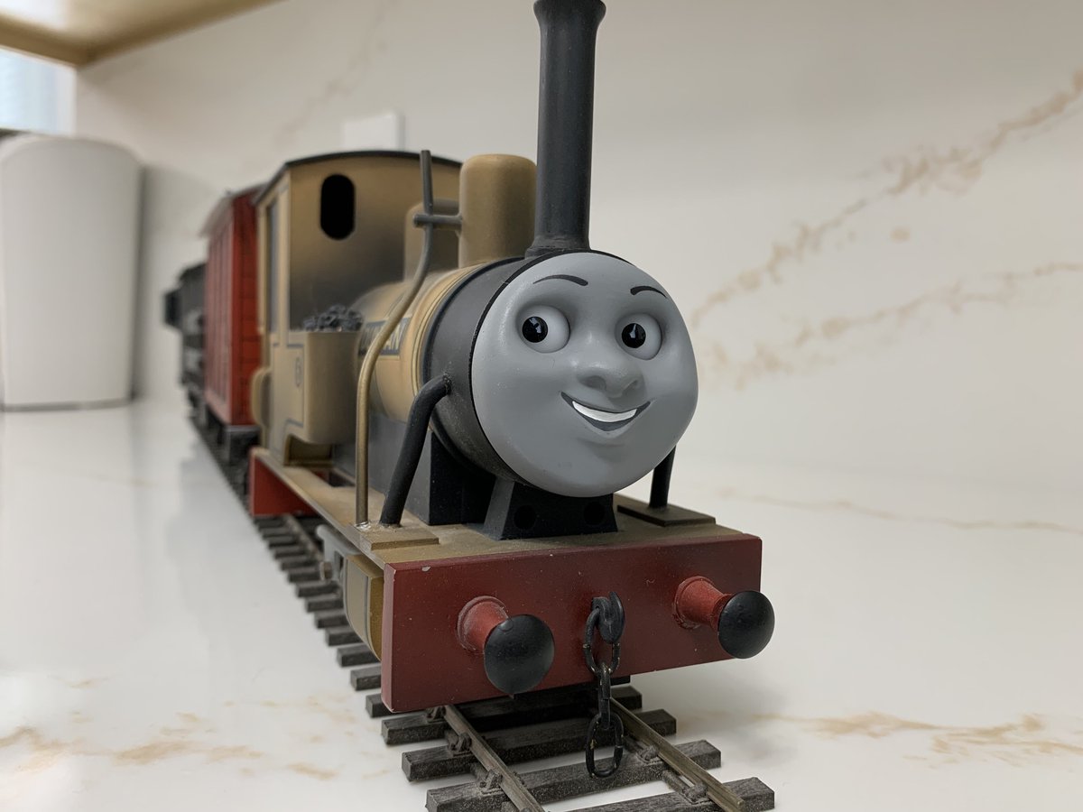 ThomasTankMerch's tweet photo. THANK YOU FOR 8000 FOLLOWERS! Here's Duncan, but probably not the one you expected! You may be wondering how we have this if the S5+ NG scale Duncan is in Japan. This is actually a styrene/resin model which was made to ride on the back of Madge in the episode "Cool Truckings"! https://t.co/AyrJT58VIN