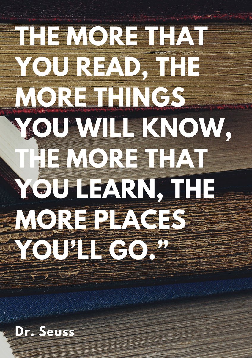 "The more that you read, The more things you will know the more that you learn, The more places you will go" #author #books #childrensbooks #illustration #illustrator #picturebook #childrensauthor #bookworm #raisingreaders #diversebooks #writersfollowwriters #library #libraries