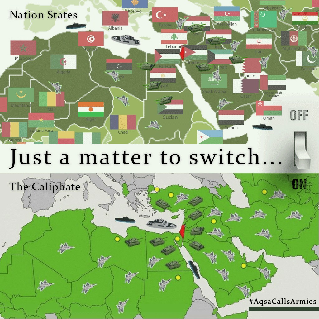 MWaqasMuslim's tweet photo. Nationalism is the biggest cause of our disunity. In order to unite, we must reject these national borders, national flags and nationalism as a whole

 Instead let's unite into one ummah under the rule of islam, under the promised khilafah 

#AqsaCallsPakArmy https://t.co/nfLWBIc2cn