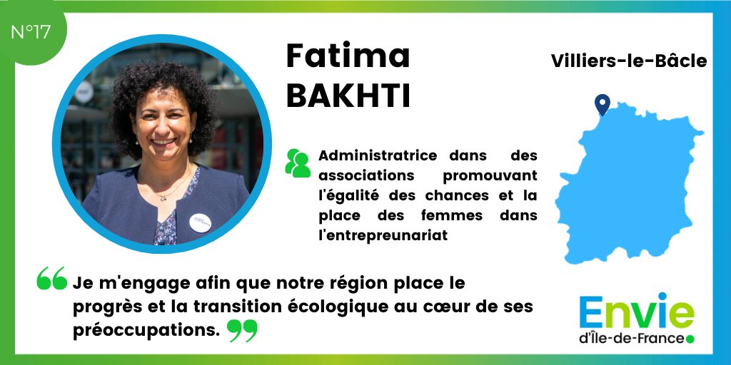 .<a href="/Fatima__Bakhti/">Fatima Bakhti</a> est une personne dont j’admire le tempérament et la capacité à rassembler.
Connue dans le milieu de l’entrepreneuriat dans lequel elle pousse les femmes à prendre des responsabilités, elle sait que l’#Essonne regorge de talents que nous devons former et pousser !