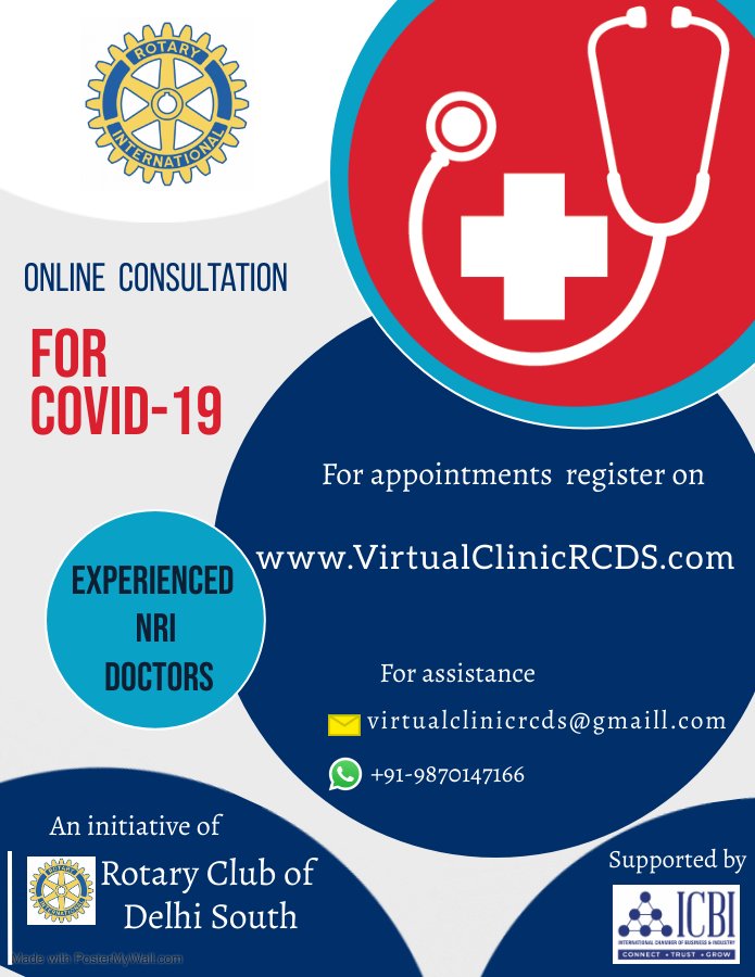 AmitManocha1995's tweet photo. For appointments register on
https://t.co/tpMNCzGdBl

For assistance
Email on: virtualclinicrcds@gmail.com
Whatsapp on: +91-9870147166 https://t.co/lp1owkS0zE