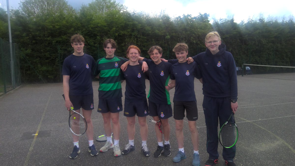 RHSTennisSquad's tweet photo. Our seniors fought hard today at Felsted, first fixture of the season - great work Ben and Angus on the tense tie-break to win your final match! #partofrhs @rhssuffolk #tennis https://t.co/LdNtKsBzGD