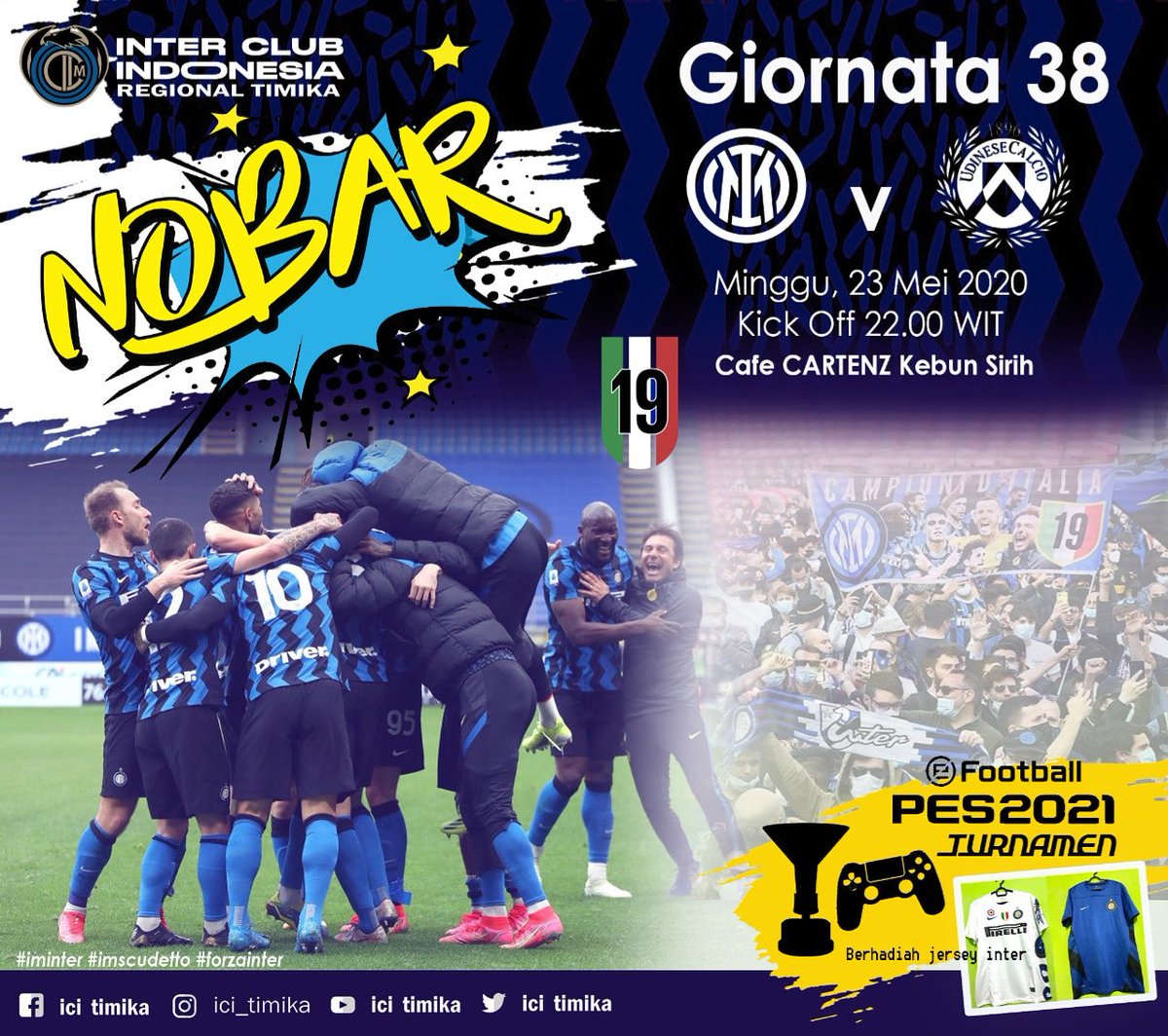 #ForzaInter
#ScudeTTo'19
<a href="/ICI_Timika/">ICI REGIONAL TIMIKA</a>
<a href="/InterClubIndo/">Inter Club Indonesia</a>
