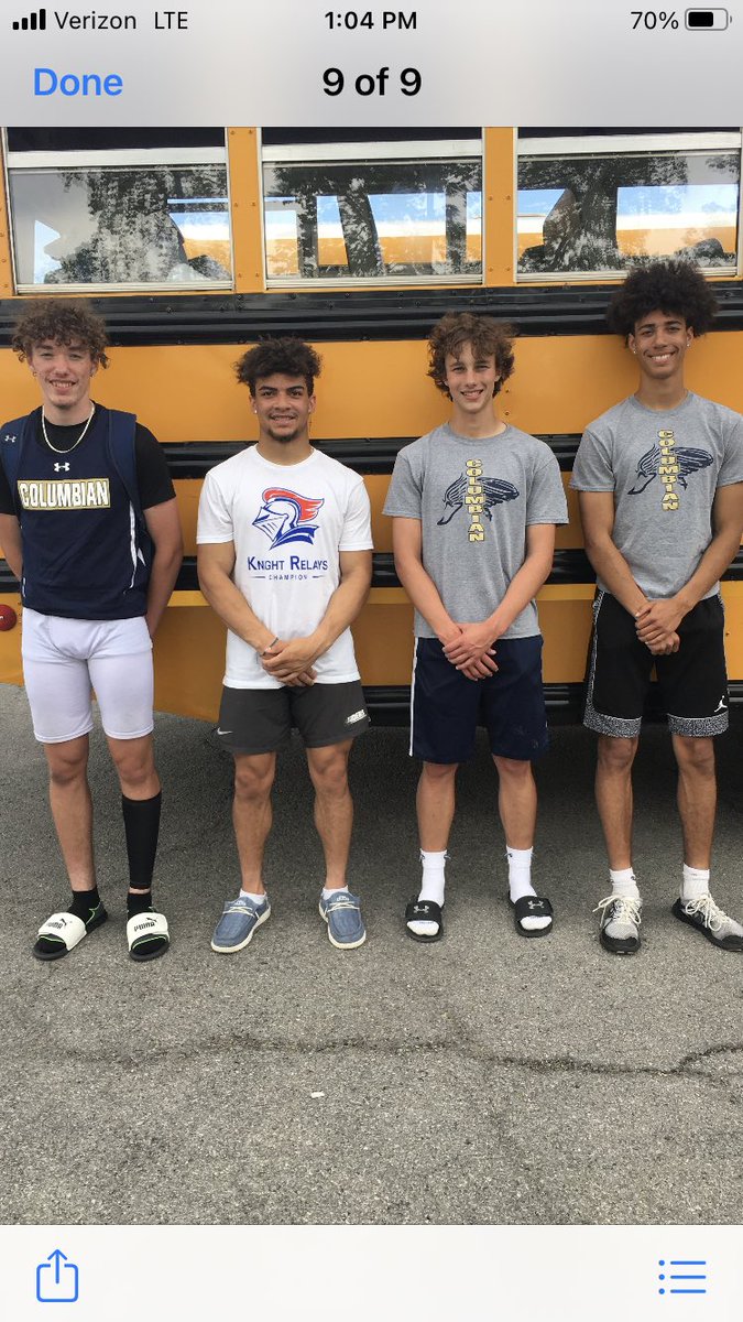 ColumbianTrack's tweet photo. DISTRICT CHAMPS 
CHAMP CHAMP
Malaki Kidwell
Kesean Jackson
Jack Koerper
Trey Reaves
🥇 
Season Best Time = 3:26.10 https://t.co/cB4RHZ2DeD