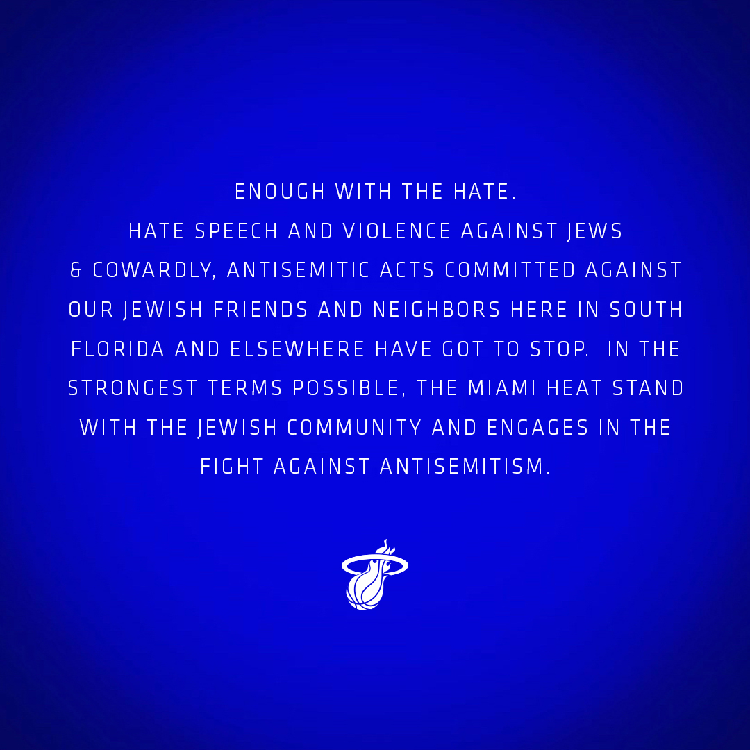 MiamiHEAT's tweet image. #StopJewishHate