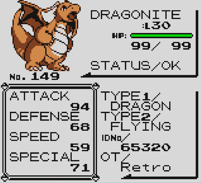 Abby on X: Shiny Fossil Dragonite appears in Pokemon Yellow