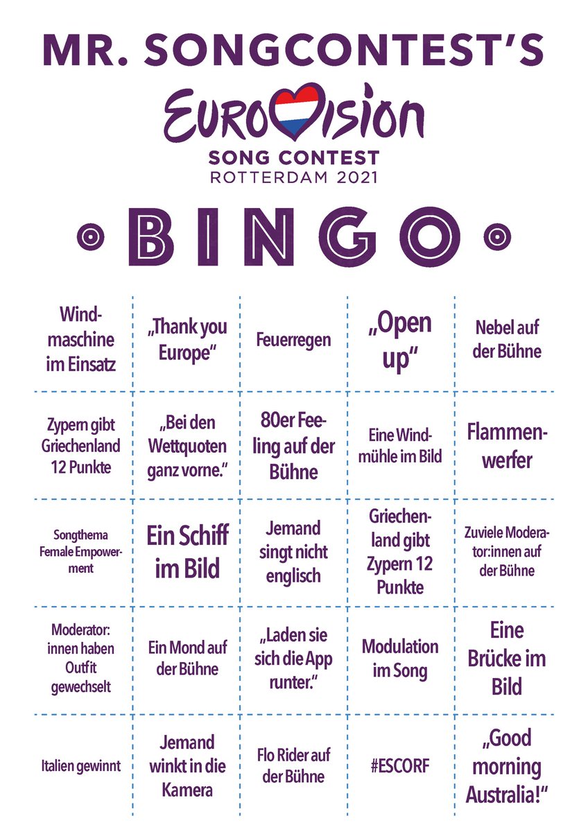 So. Finale! Zeit für das Trinkspiel, Bingo und eure Kommentare! #escorf