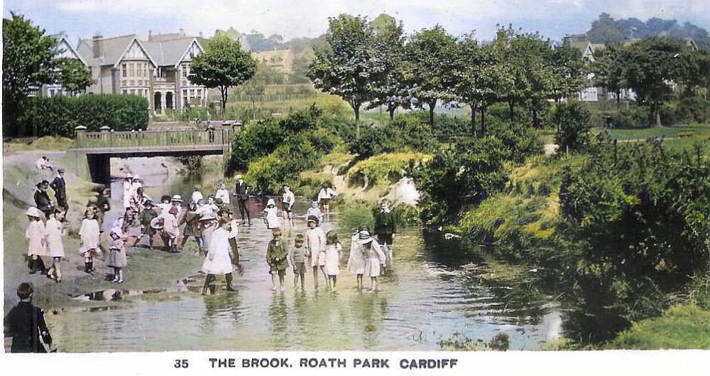 Frolicking in the brook at Roath Park Recreation Ground.  #RoathPark #Roath