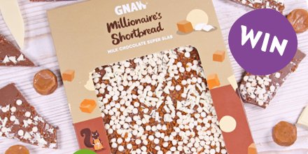GnawChocolate's tweet photo. WIN A MILLIONAIRE'S SHORTBREAD SUPER SLAB 💛
Enjoy 400g of indulgent scrummy handcrafted chocolate perfect for sharing ...or to squirrel away 😀
For the chance to win, simply Follow Us &amp; RT!
https://t.co/aWxeIznrYc 
#Win #Giveaway #Competition #GnawChocolate #Millionaires https://t.co/8ywcvG4e6B