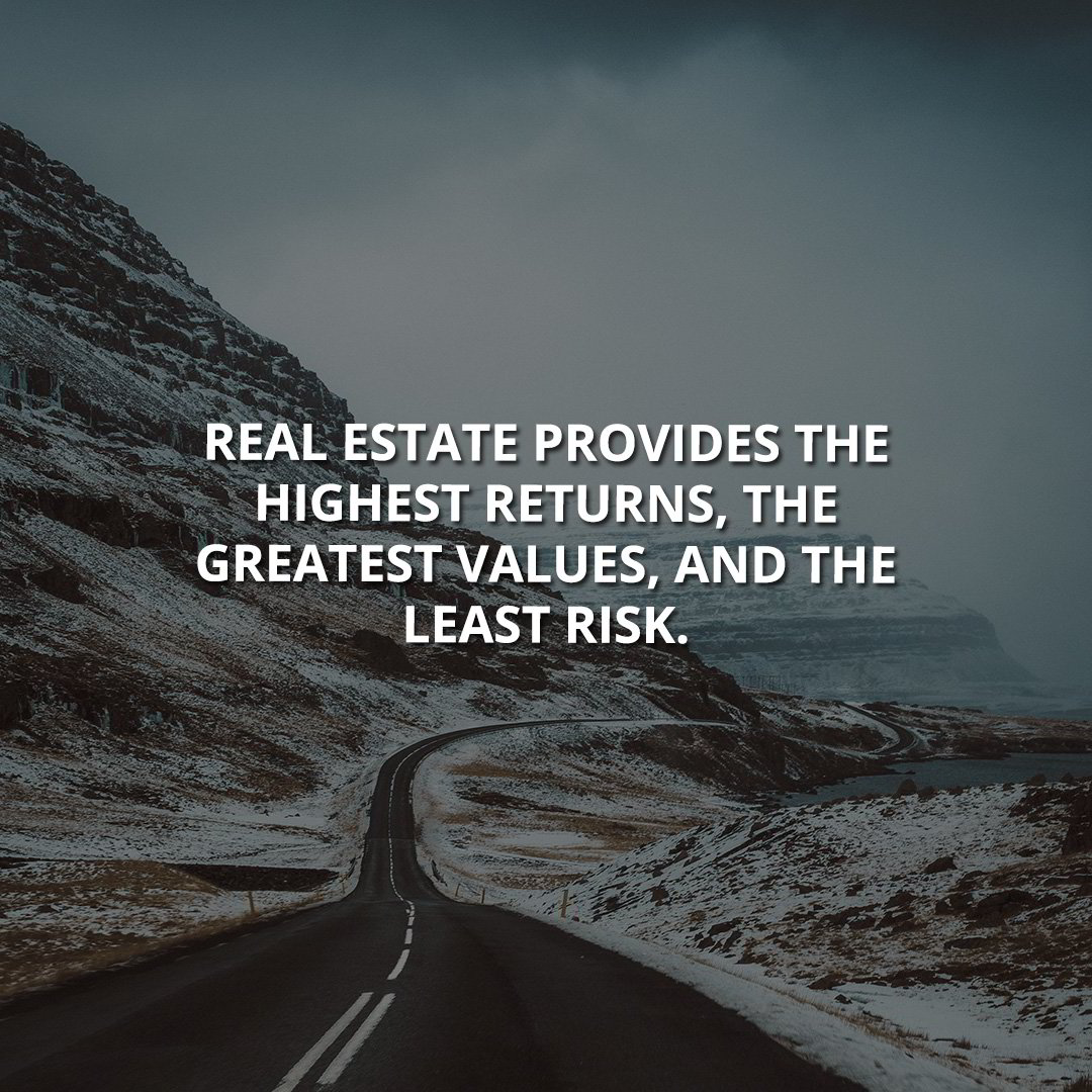 TahsinMertt's tweet photo. Quote of the day | Real estate provides the highest returns, the greatest values, and the least risk https://t.co/uZ39qXHEiD https://t.co/R8sgj5AYyK