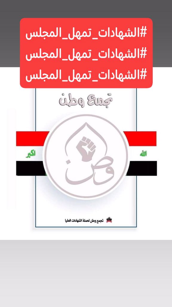 نحن أبناء شعبكم، الذين أقسمتم بالله العلي العظيم ،على مراعاة مصالحه...فهل ستساندوننا ؟ نريد الانصاف لحملة الشهادات العليا ؟ هل من مجيب‼️
#الشهادات_تمهل_المجلس