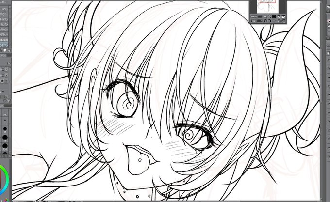 oppai描きたくてサキュバス落書きしてる 