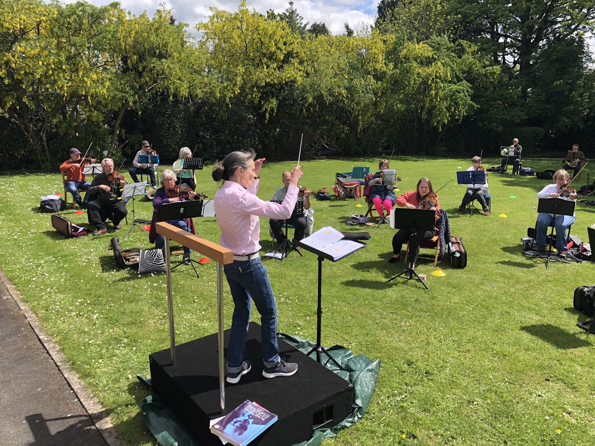 BlackpoolSymph1's tweet photo. Back to playing live music again this afternoon. It was fantastic to be playing together again for the first live rehearsal of our centenary +1 season. Joyful. Weβve all really missed it. @HHconductor #bringingmusicback https://t.co/l8dPVyHeG4