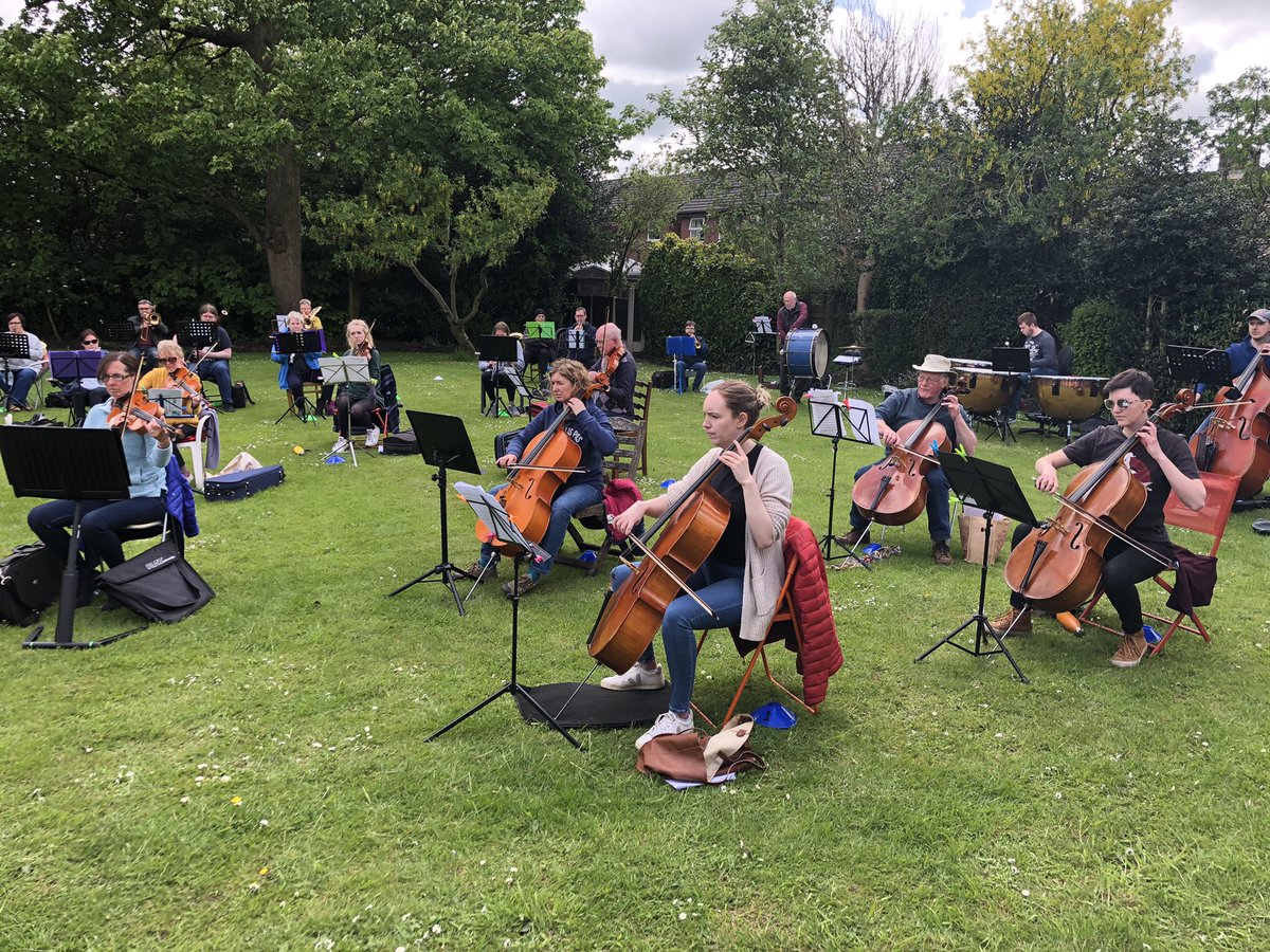 BlackpoolSymph1's tweet photo. Back to playing live music again this afternoon. It was fantastic to be playing together again for the first live rehearsal of our centenary +1 season. Joyful. Weβve all really missed it. @HHconductor #bringingmusicback https://t.co/l8dPVyHeG4