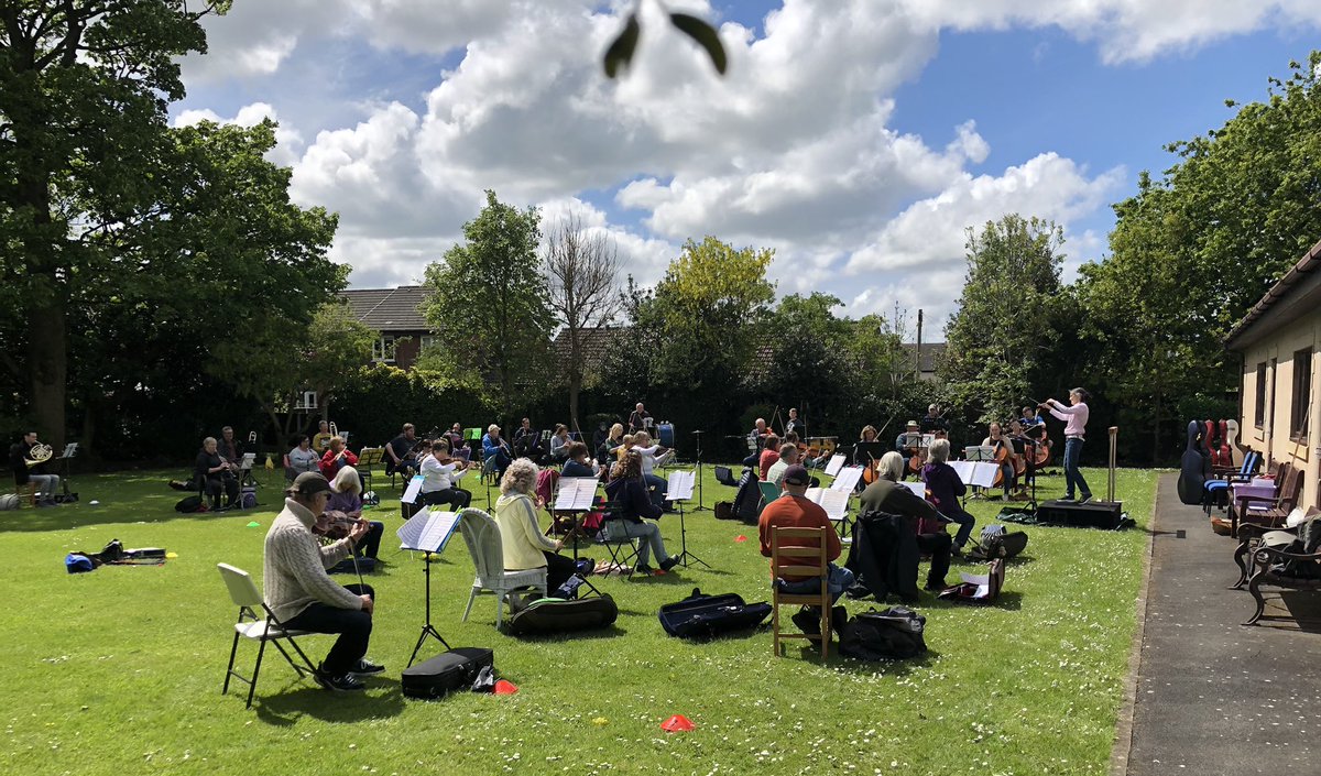 BlackpoolSymph1's tweet photo. Back to playing live music again this afternoon. It was fantastic to be playing together again for the first live rehearsal of our centenary +1 season. Joyful. Weβve all really missed it. @HHconductor #bringingmusicback https://t.co/l8dPVyHeG4