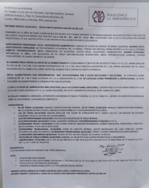 isabelperez93's tweet photo. #ServicioPublico Para Erlin Morón (22), M.Libertador diagnosticada con cáncer de mama requiere en calidad de donación #Capecitabina500mg agradecida a quienes puedan colaborar por favor RT 🙏
@MamaLisVzla
#ServicioSocial
#Funavive
#ServicioSocialIsabel https://t.co/k8mChCjpP8