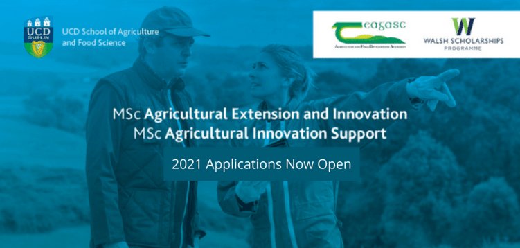 ucdagfood's tweet photo. ⭐⭐1 week to go⭐⭐
Applications for @ucdagfood @teagasc Walsh Scholarships Knowledge Transfer programme close next Friday, 28th May.
#TaughtMasters & #ResearchMasters #FundedMasters #AgAdvisory #Career
Information webinar and to apply: https://t.co/xbYDhBti4k @monicamgorman https://t.co/mGg50wsMBO