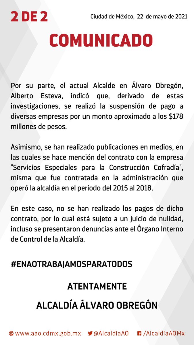 AlcaldiaAO's tweet photo. #AOInforma:
◾Actual administración de la @AlcaldiaAO, nunca ha operado con empresas fantasma.
#EnAOTrabajamosParaTodos
@Claudiashein @SuarezdelReal1 @AlbertoEsteva https://t.co/vfbqJZwmz6