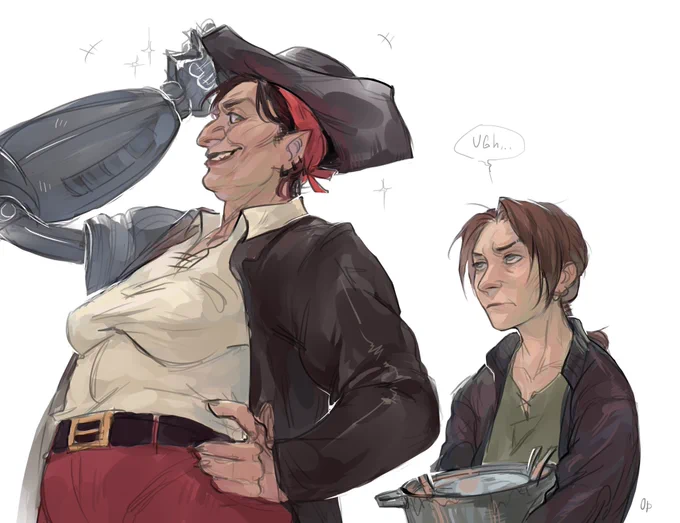 суету навести охота 👀
#TreasurePlanet 
fem!John Silver &amp; fem!Jim Hawkins 