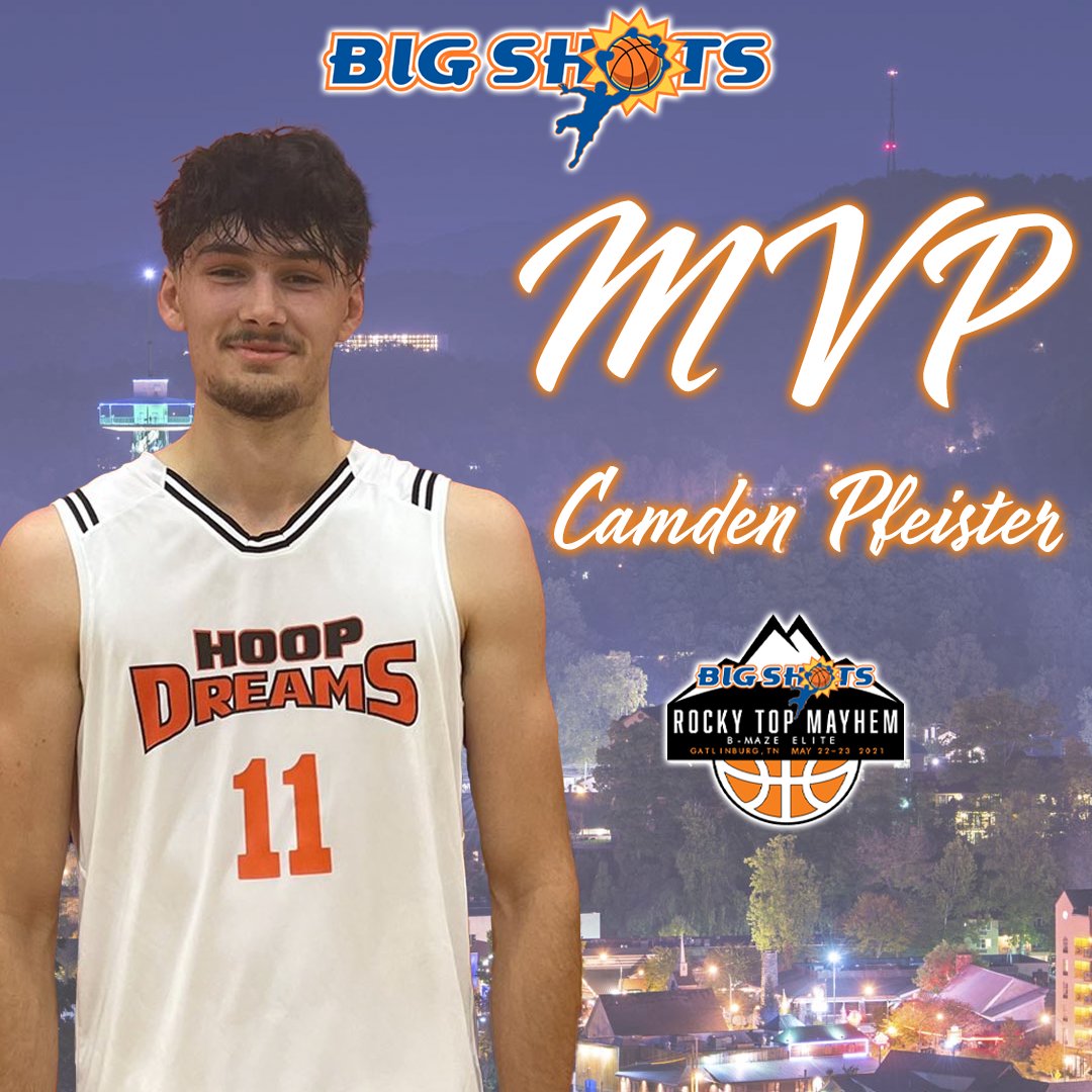 MVP goes to Camden Pfeister with 26 points for Hoop Dreams! #BIGSHOTS #RockyTopMayhem