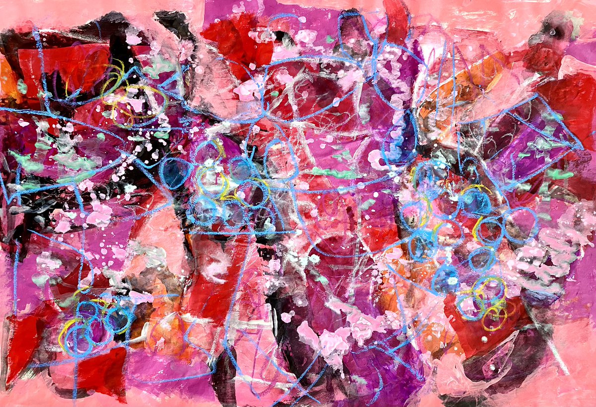 miko4art's tweet photo. YUMEMOYO
27” x 18”
Mixed Media on handmade paper 
#yumemoyo #studio0hour #journal #arte #kunst #midorimccabe https://t.co/ShKs9sbc9S