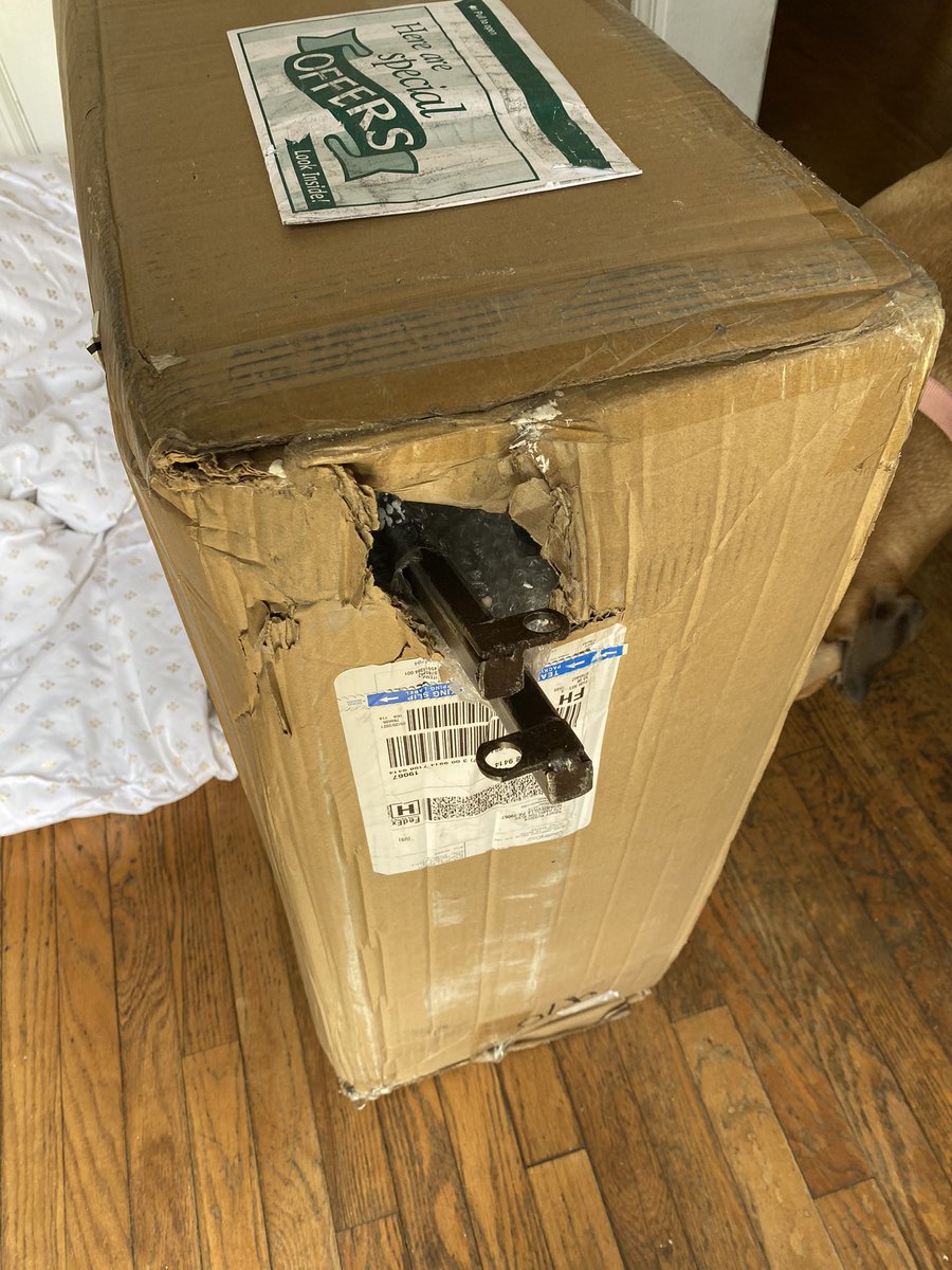 nancyrussick's tweet photo. @FedEx @FedExHelp I am sooooo over whoever delivers to Morrisville, Pennsylvania. This happens all the time. I’m a 50 year old female and can lift it up the steps so maybe you should hire me and get rid of him #hesucks https://t.co/zBjaHk0Fqn