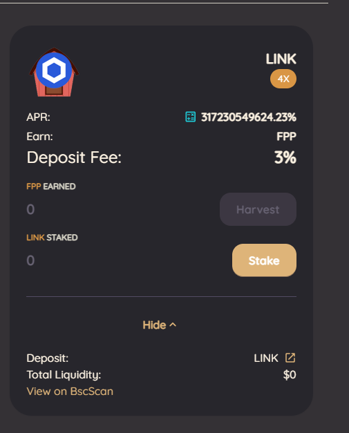 FrenchieDefi's tweet photo. New LINK pool, look at this HUGE APR!! https://t.co/mXjcevxhjb