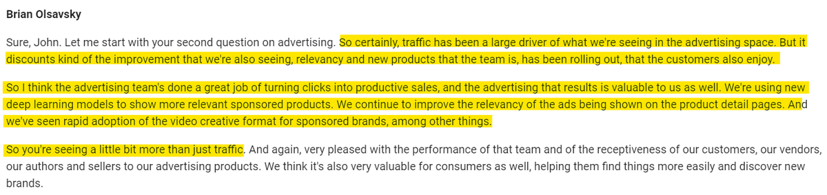 TheMattCochrane's tweet photo. Incredibly Amazon's advertising business now contributes more than half the revenue of an AWS and growing 2x faster.

Over TTM, it's a $25B business w/ high margins and growing 73% YOY as of last quarter.

$AMZN https://t.co/JZzj7ptrZB