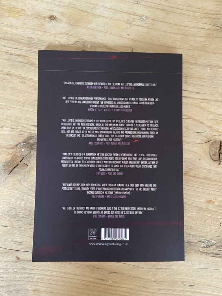 I was very pleased to be asked for a back cover comment for Mr @matlloydpoet ‘s What You Missed. Pick up a copy in his bio. Is nice you like