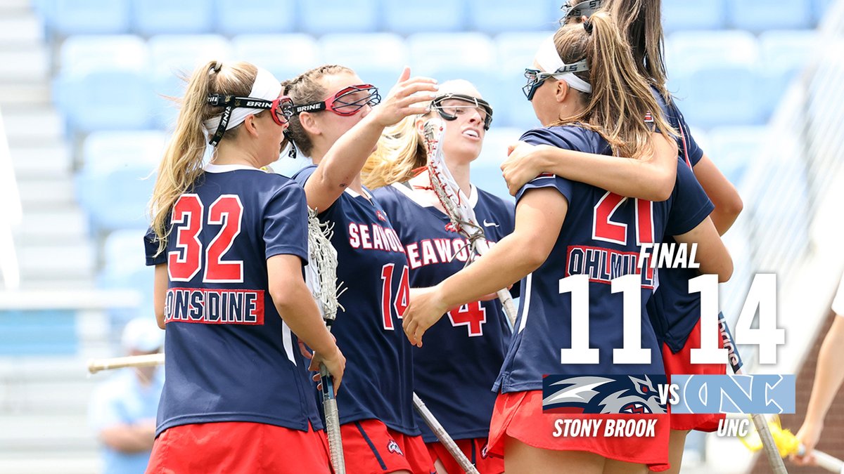 StonyBrookWLAX's tweet photo. Gave it everything we had but we fall short in Chapel Hill.

Recap: https://t.co/9NVJ5hvMzP

#WinOneEarnOne | #NCAALAX https://t.co/WA5RkUiVon