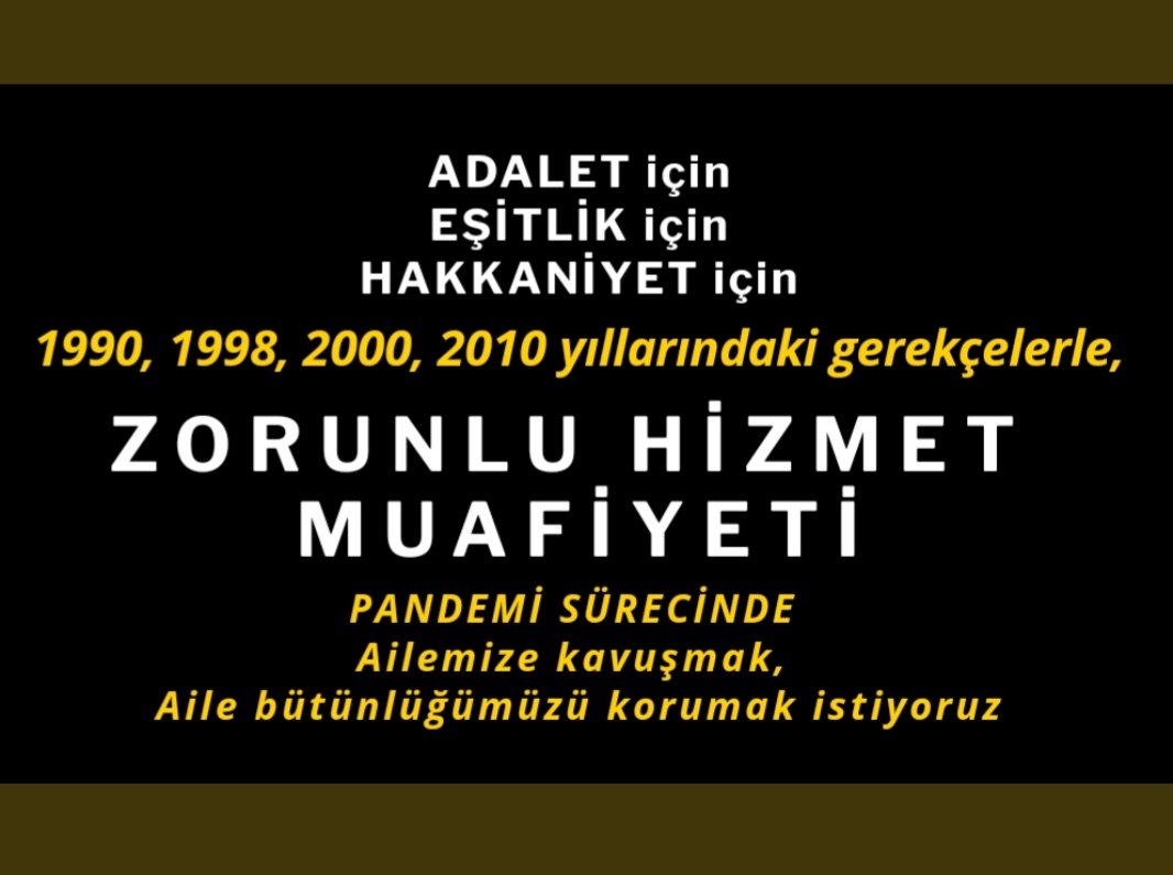 Glnarin11's tweet photo. #MebMuafiyet2021Teamüldür
#Pandemi
Geçmişte 4kez çıkarılan zorunlu hizmet muafiyeti teamül haline gelmiş iken en gerekli olan olağanüstü pandemi sürecinde 5.muafiyet neden gelmemektedir?Hakkaniyet açısından derhal bir çalışma yapılmalıdır.
@ziyaselcuk 
@omerinan06 
@safran1958 https://t.co/U27KZbyHdq